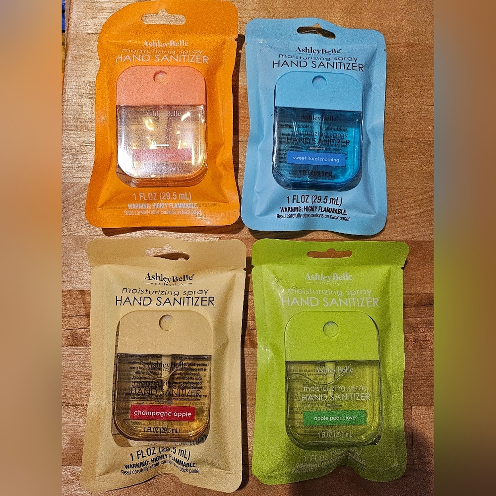 4pc Ashley Belle Moisturizing Spray Hand Sanitizers